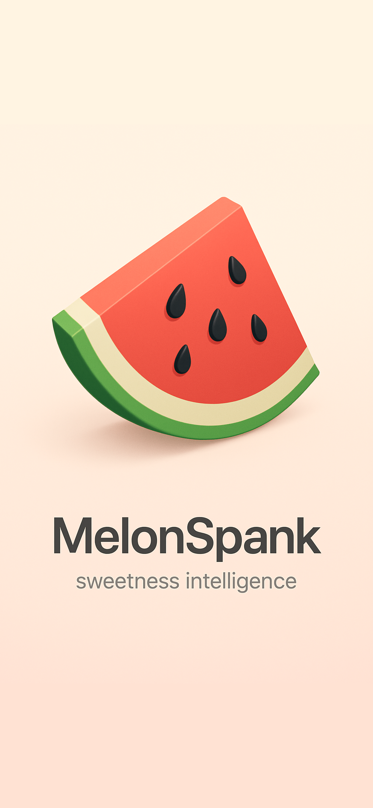 3D isometric watermelon slice — the MelonSpank mascot